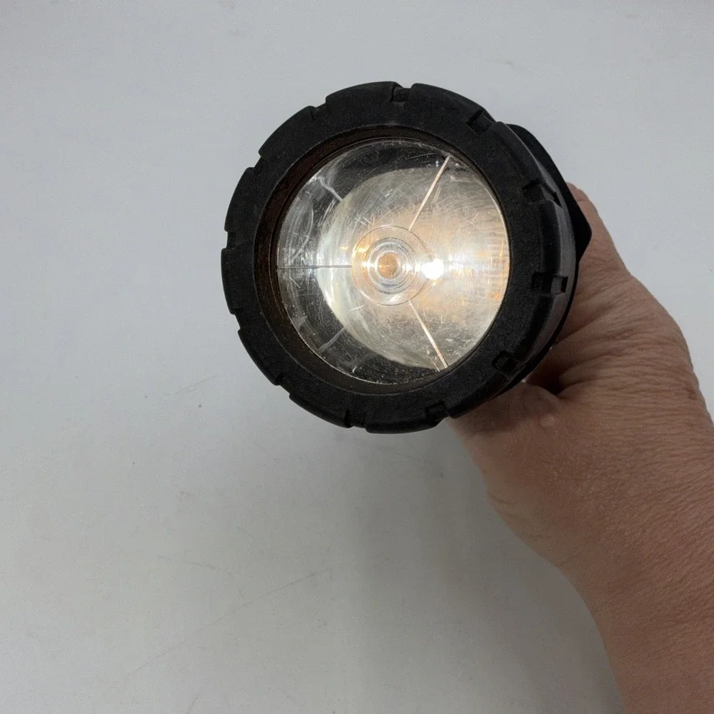 Vtg Garrity Flashlight Rubber Impact Resistant Rugged Outdoors Light Waterproof